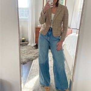 Lauren Ralph Lauren Tan Plaid Blazer